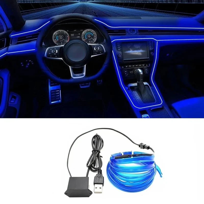 Flexible USB Car Interior Neon Light Strip