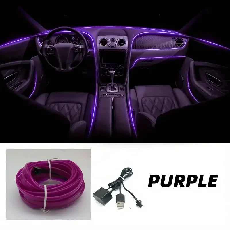 Flexible USB Car Interior Neon Light Strip