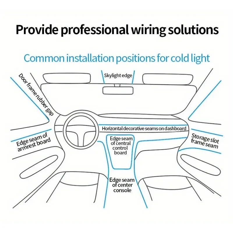 Flexible USB Car Interior Neon Light Strip