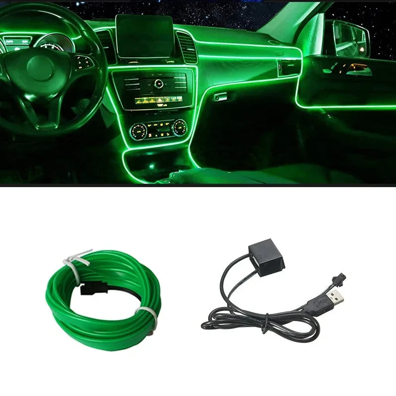 Flexible USB Car Interior Neon Light Strip
