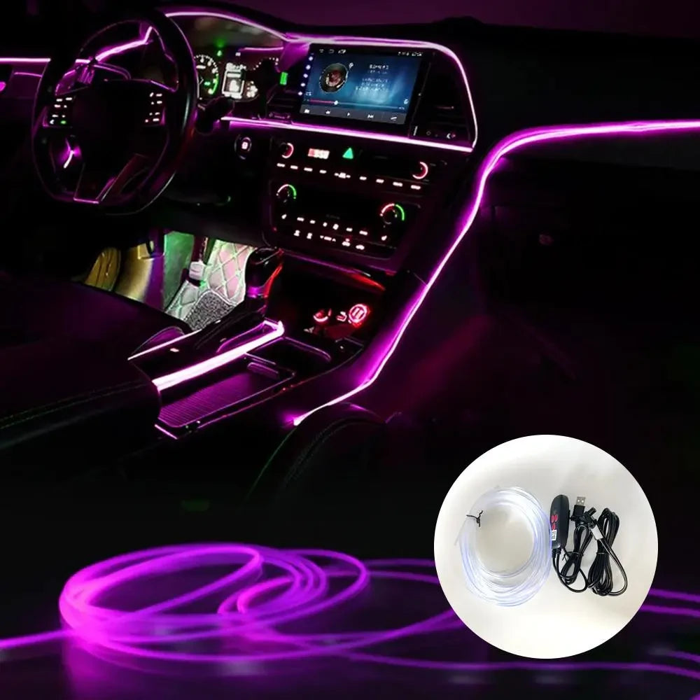 USB-Powered Car Interior LED Ambient Light