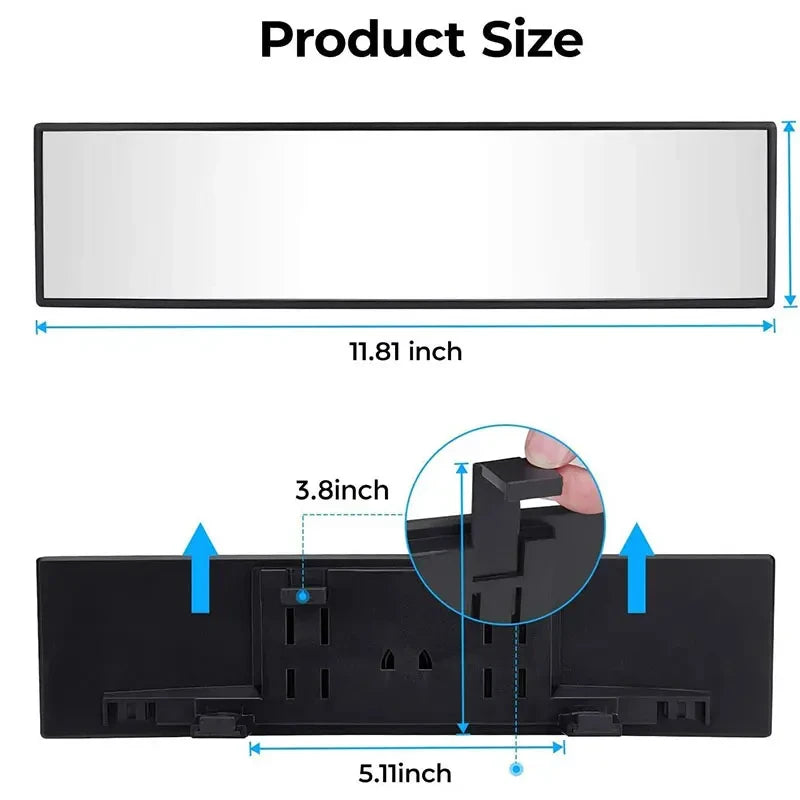 Universal Panoramic Convex Rearview Mirror