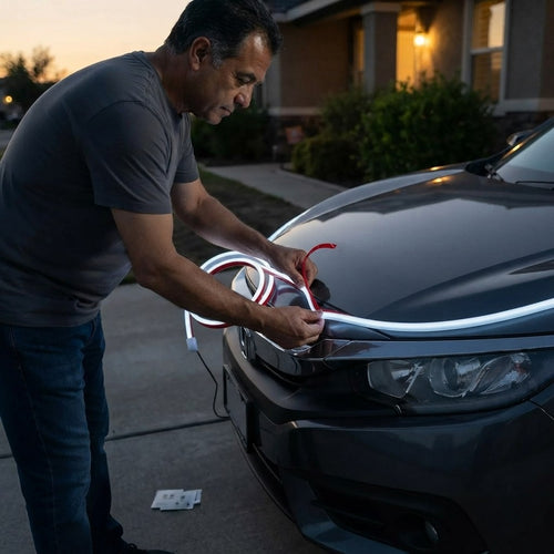 Dynamic LED Car Hood Light Strip